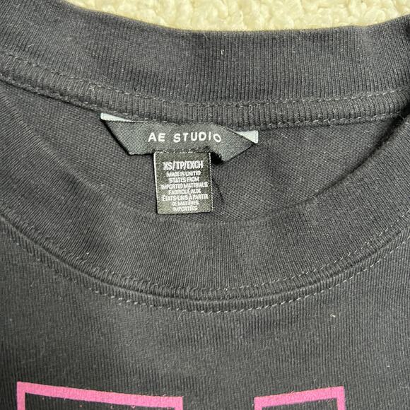 AE Studio NYC Black Crop Top Small - Picture 2 of 7